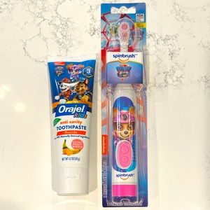 Paw Patrol Orajel Kids Toothpaste & Skye Electric Spinbrush Toothbrush